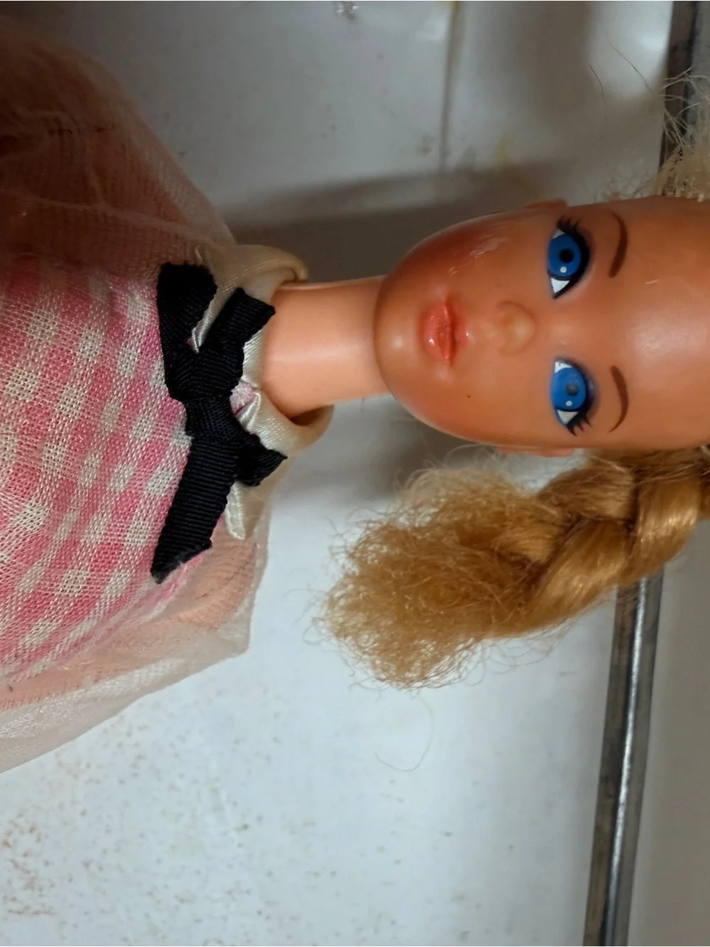 Vintage Barbie Travel Trunk with Barbie Dolls & Ken Head